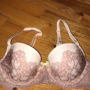 Victoria's Secret Lace Bra in Pink and Cream